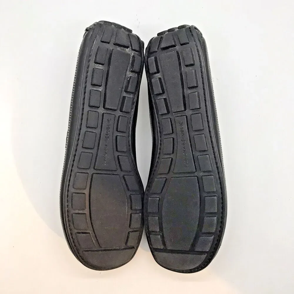 Banana Republic Black Leather Driving Loafers Men's 10.5D Casual Classic Shoes